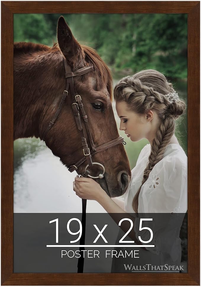 wallsthatspeak 19x25 Mocha Walnut Picture Frame for Puzzles Posters Photos or Artwork