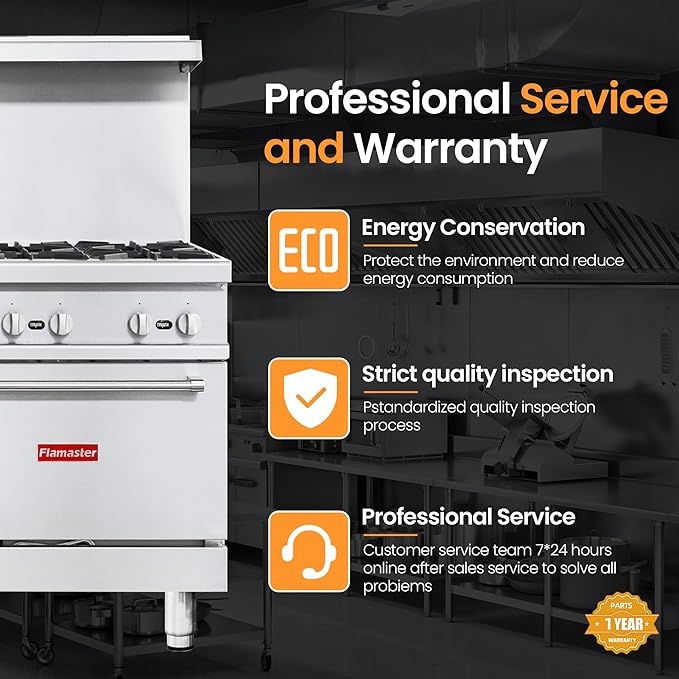 Commercial 60" Gas Range with Convection Oven, 10 Open Burners and Under Full Size Oven 300000 BTU & 33000 Static Oven,NG/LPG Conversion kit, Manual Gas Valve,Freestanding Gas Range for Restaurants