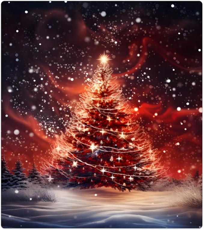 Glitter Christmas Tree Dishwasher Magnet Cover, 23" W x 26" H Fridge Magnetic Stickers Reuseable Magnet Panel Decal Cover for Washing Machine Fridge Microwave Cabinet Kitchen Christmas Decoration