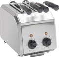 2 Slice Electric Sandwich Toaster, 600W per Slot for Energy Efficiency with SUS 304 Tongs, 8 Minutes Timer, Removable Crumb Tray, For Home and Commercial Use.