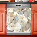 Abstract Stained Glass Pattern Dishwasher Magnet Cover Sticker Magnetic Refrigerator Panel Front Door Fridge Microwave Decal