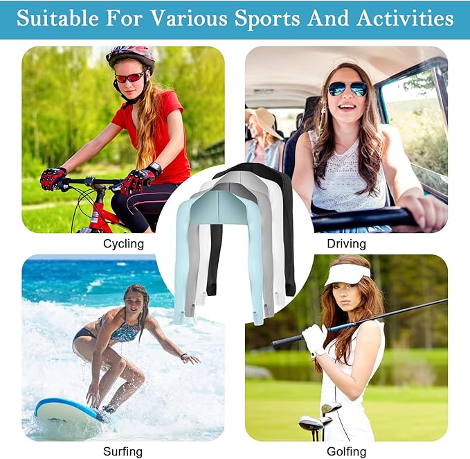 PHOGARY Cooling Shawl Arm Sleeves Sun Uv Protection Cooler Shrug, Comfortable & Breathable Anti-UV Arm Sleeves for Women