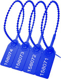 1000 Plastic Tamper Seals Fire Extinguisher Tags Numbered Zip Ties Pull Tite Security Tags Disposable Self-Locking Safety Ties (Dark Blue)