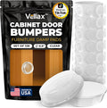 128 Clear Cabinet Door Bumpers - 1/2 Inch Self Adhesive Rubber Stoppers for Drawers, Damp Pads Cupboards, Cutting Boards, Glass Tops, Picture Frames - Vellax