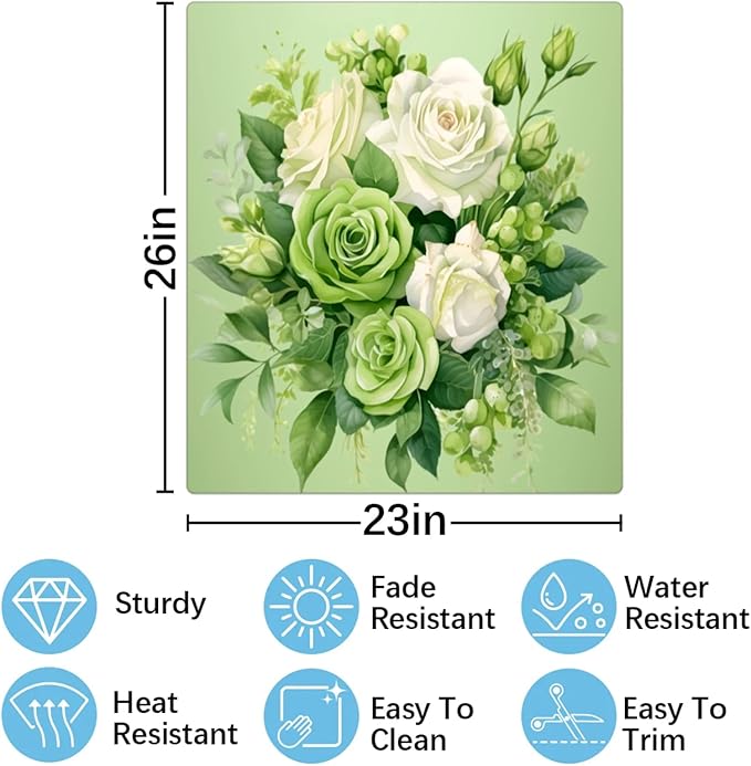 Flower Floral Dishwasher Magnet Cover for The Front Dishwasher Door Cover Panel Decals Magnetic Refrigerator Cover for Kitchen Farmhouse Home Decor 23 X 26 in