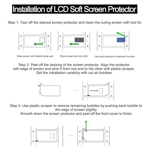 5PCS 6.08 inch LCD Screen Protector Film - Scratch-Resistant High Light Transmittance Protective Films for Resin 3D Printer Elegoo Mars 2/ Mars 2 Pro, Photon Mono/Mono SE, Voxelab Proxima