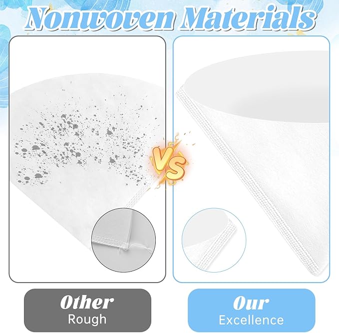 50Pcs 10" Fryer Oil Filter, Cone Non-Woven Cooking Oil Filter Cones Beeswax Strainer Grease Filters Funnel Maple Syrup Filters for Hotels Restaurants Cafes Food Trucks Kitchens