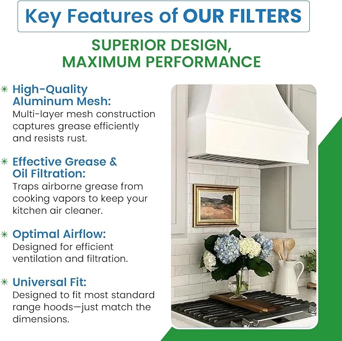 Broan Compatible Model BPS1FA30 Range Hood Filter - 11-3/4" X 14-1/4" X 3/8"