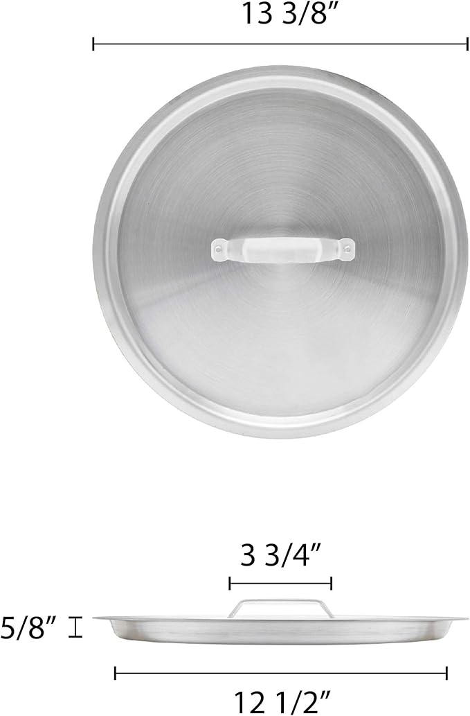 Thunder Group Aluminum Stock Pot Lid, 24 Quart, Stainless