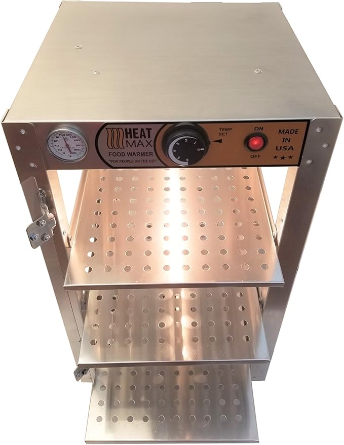 HeatMax 14x14x24 Commercial Food Warmer, Pizza, Pastry, Patty, Empanada, Hot Food, Concession, Catering, Convenience Store, Display Case - Made in USA with Service and Support