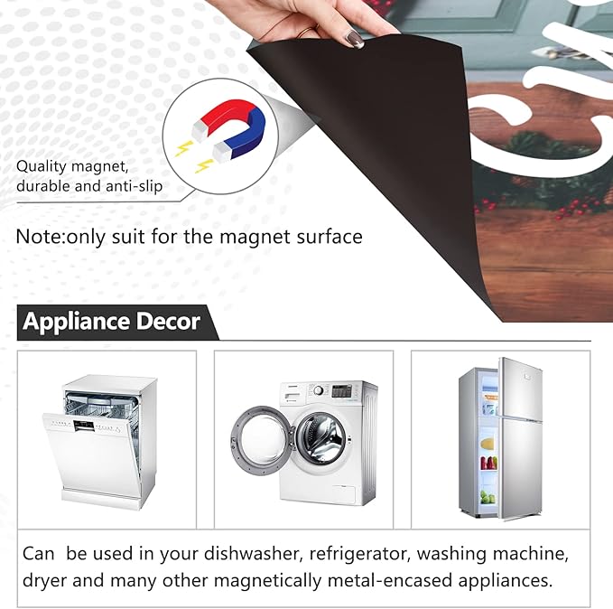 Custom Dishwasher Magnet Cover Panel with Pet Picture, Personalized Winter Sticker Cover for The Front Magnetic Decorative Refrigerator Washing Machine Door Cover Home Season Decor, 26" x 23"