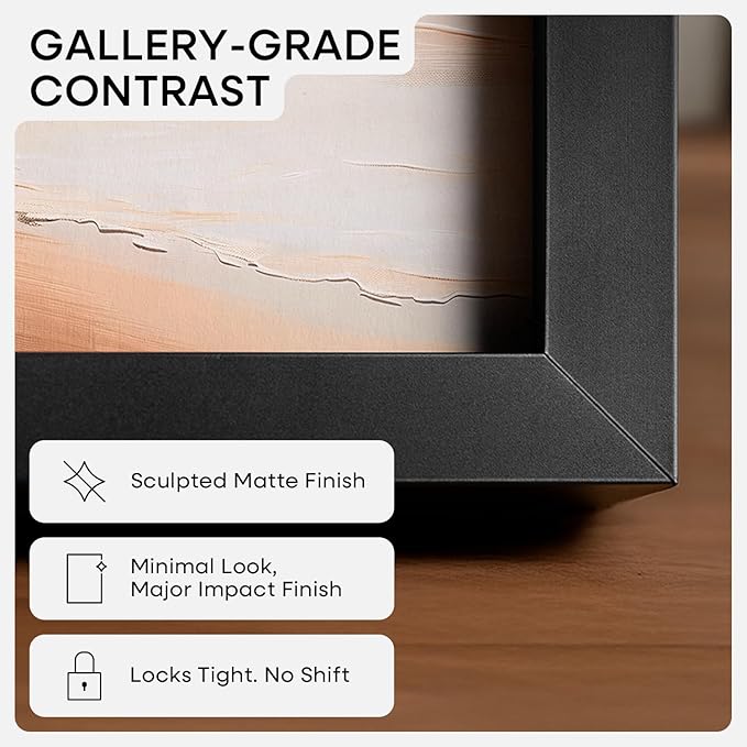 Homeforia 20x24 Picture Frame Black, High End Metal 20x24 Frame Matted to 16x20 Print, 20 x 24 Black Poster Frames with Mat 16 by 20 inch Photo, 24x20 Hanging Frame, Tempered Glass, Wall Kit, Set of 3