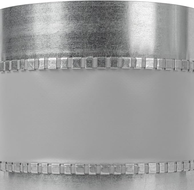 Repa Market 6" Inch Flexible Vibration And Noise Reducing Coupler - Female Fit Duct Connector – Galvanized Steel Coupling for Joining Two Male Duct Fittings – HVAC Ventilation Inline Joint