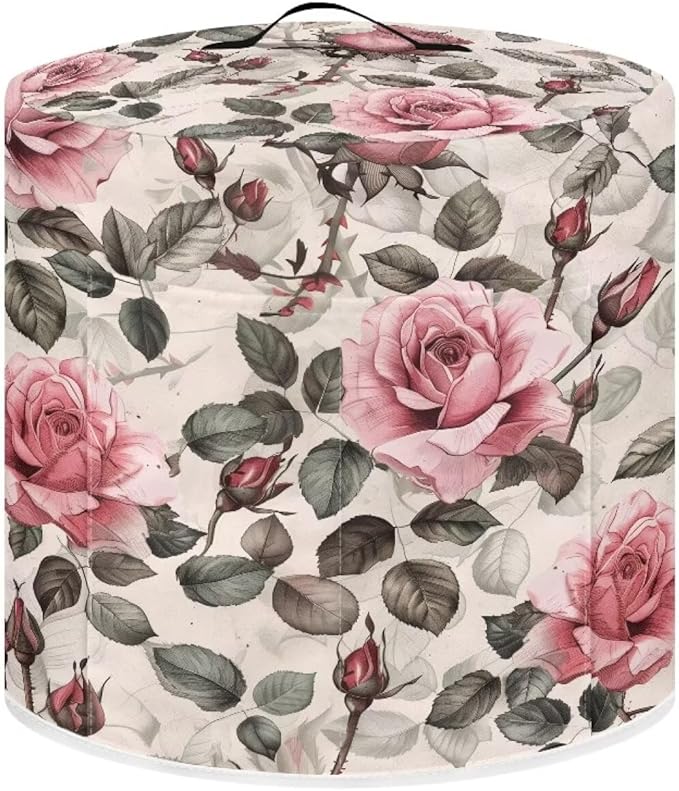 Pink Rose Dust Cover Instant Pot Heavy Duty Waterproof Dust Pressure Cooker Cover Case for Instant Pot Pressure Cooker Instant Pot Appliance Covers Pressure Cooker Size S