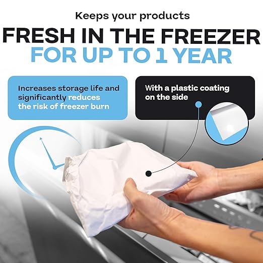 IDL Packaging Freezer Paper 18" x 13200" (1100 feet) - USA-made Large White Freezer Paper Roll for Freezing Food - Plastic Coated Freezer Material for Maximum Safe Protection by IDL Packaging