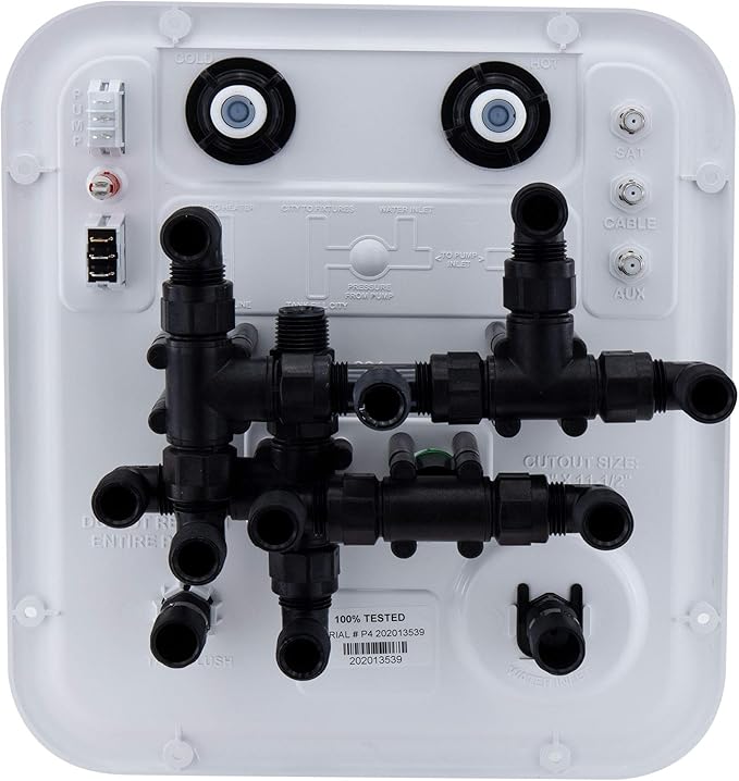 RecPro RV Water Management Panel | Nautilus P4 | 8-Function City-Water Fill (No, Don't Include Install Kit) | Made in USA