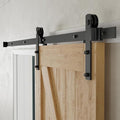 CCJH 6.6 Feet Heavy Duty Sturdy Sliding Barn Door Hardware Kit -Smoothly and Quietly -Easy to Install Fit 36"-40 Wide Door Panel (I Shape Hanger)