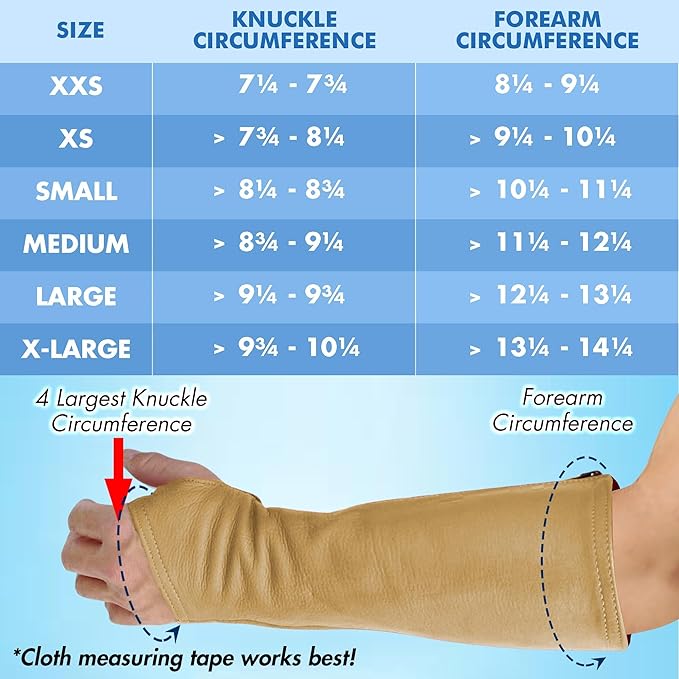 Arm Chaps Leather Protective Sleeves Arm Guard - Prevent Cuts, Scratches & Bruises - Genuine Cowhide - Ideal for Gardening & Construction - Left & Right Form-Fitting. Tan (1 Pair/Small).