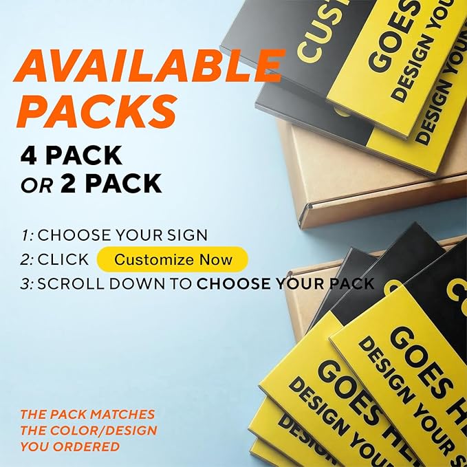 Custom Metal Signs, Personalized Aluminum, Customized Safety, Business Signs - Waterproof Outdoor, White Aluminum (Black & Yellow, 7x7 In)