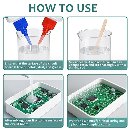 400g Electronic Potting Compound, Moisture Proof Shock Clear Insulating Sealant, Electrical Potting Compound Suitable for Circuit Boards, Home Appliance Control Panels and LED Lights