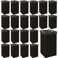 Nosiny 20 Pcs 50 Gallon Corrugated Cardboard Trash Cans for Events, Disposable and Reusable Cardboard Bin Bulk with Trash Bag, Recycling Pop-up Garbage Box, Foldable Waste Container for Party (Black)