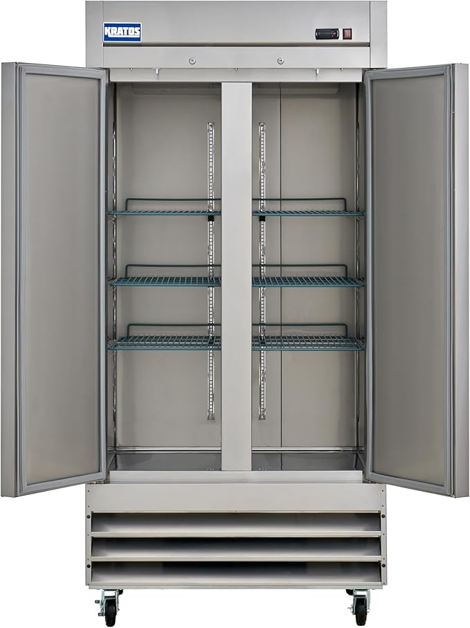 Kratos Commercial Freezer 2 Door Reach In, Narrow Depth, Stainless Steel 39.5"W (67K-013)