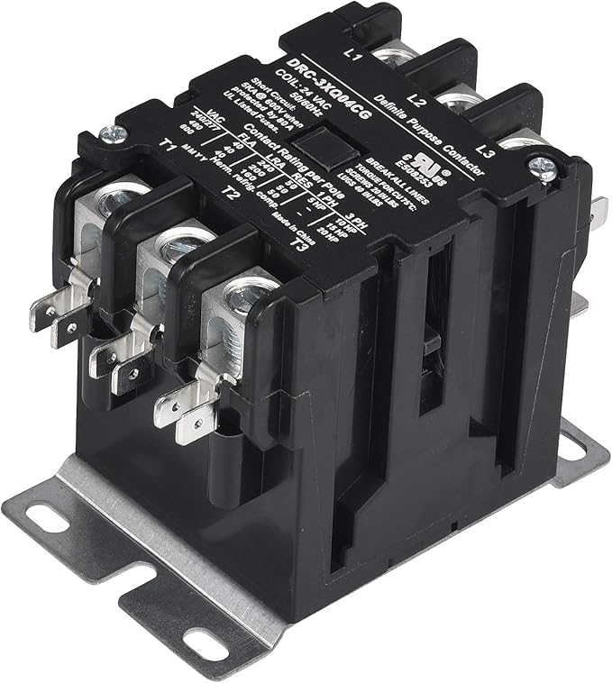 SUNLEE UL 3 pole 40 Amp Contactor 24v coil A2L Compliant fits 42CF35AJ equivalent Definite Purpose Contactor