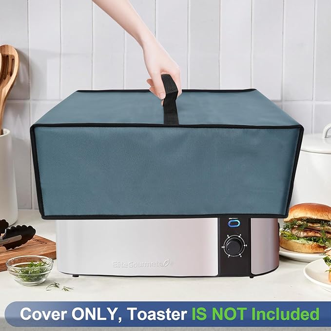 Toaster Cover Waterproof Heat-Resistant Dustproof Protective Case Heavy Duty Cover for Mueller UltraToast Toaster 4 Slice MT-110ss/Elite Gourmet ECT-3100 Long Slot 4 Slice