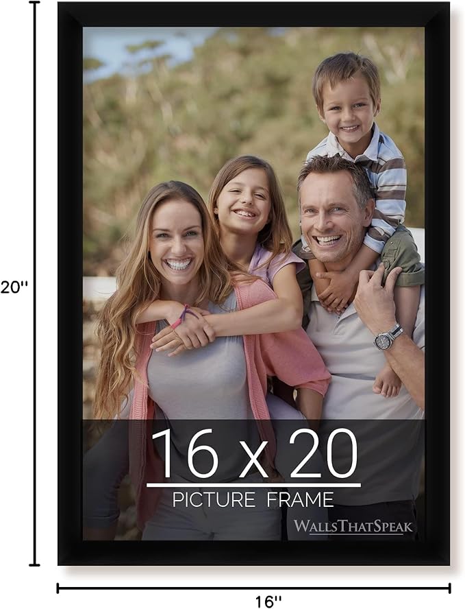 wallsthatspeak 16x20 Black Picture Frame for Puzzles Posters Photos or Artwork