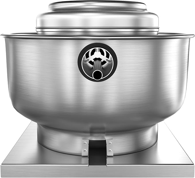Restaurant Canopy Hood Grease Rated Exhaust Fan- Truck High-Speed Direct Drive Centrifugal Upblast Exhaust Fan 1/6 HP 110 Volt Single Phase Motor 800 CFM
