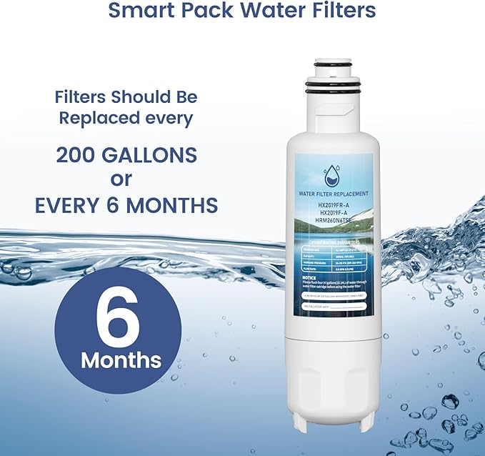 HX2019FR-A Water Filter Replacement, Compatible with Hisense HX2019FR-A, HX2019F-A, HRM260N6TSE, HRFD560SW, HRCD585BW, HRFD634BW, HRCD650BW, HRCD586TBWB and Mora MRM260N6TSE 1 Pack