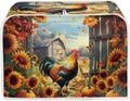 UNICEU Sunflower Rooster Print Toaster Dust Cover Protector Compatible with 4 Slice Heat-Resistant Dust Protection Anti-scratch Home Kitchen Decor