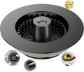 Sink Drain Strainer, 3 in 1 Kitchen Sink Drain Strainer, Kitchen Sink Stopper, Sink Drain Stopper, Sink Strainer with an Extra Anti-Clog Basket for US Standard 3-1/2'' Sink Hole, Brass Material Black