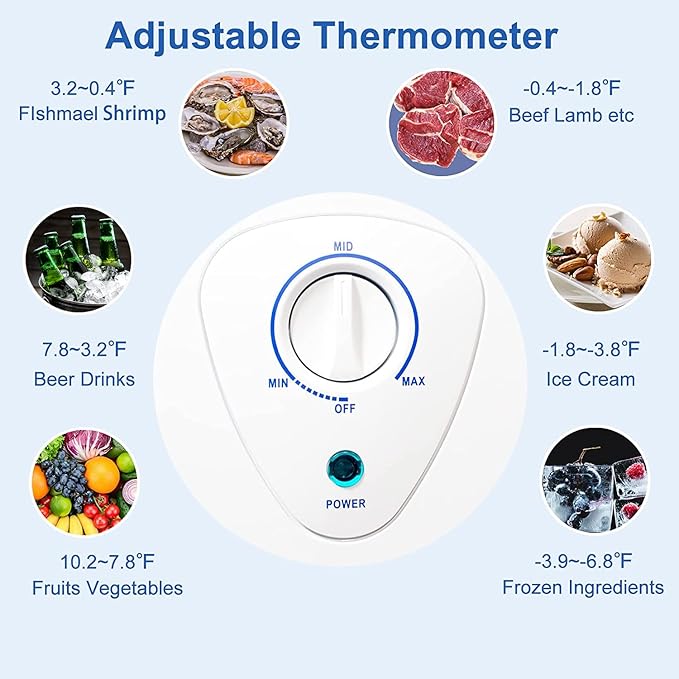 Deep Freezer 7 Cubic Feet, Chest Freezer 7.0 cu. ft, SMETA Freezer Chest Garage Ready, Freezing Machine for Home and Kitchen with Removable Basket Thermostat Control for Apartment, White