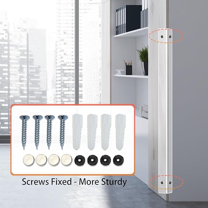 Clear Screws Installation Wall Corner Protectors, Thickened L-Shaped Furniture Edge Shields & Guards for Sharp Wall, Door Frame, Table (4pcs x 39.4''L x 1.97''W)