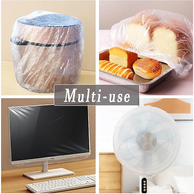 STAYWILD 60 PCS Clear Small Appliance Dust Covers,Disposable Kitchen Appliance Covers for Instant Pot,Mixer,Meat Slicer,Air Fryer,Toaster Oven,Food Processor,Blender,Slow Cooker,Coffee & Bread Maker