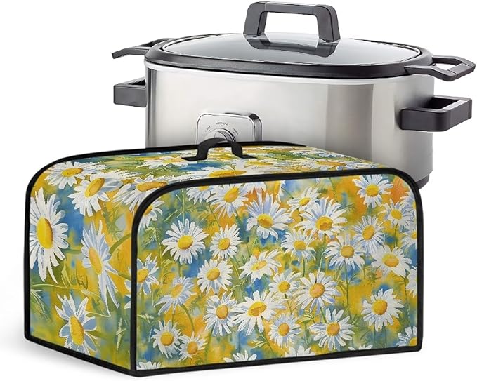 Daisy Slow Cooker Dust Cover Oval 6-8 Qt Dragonfly Crock Pot Cover Fits Most 6-8 Quart Oval Slow Cooker Convenient
