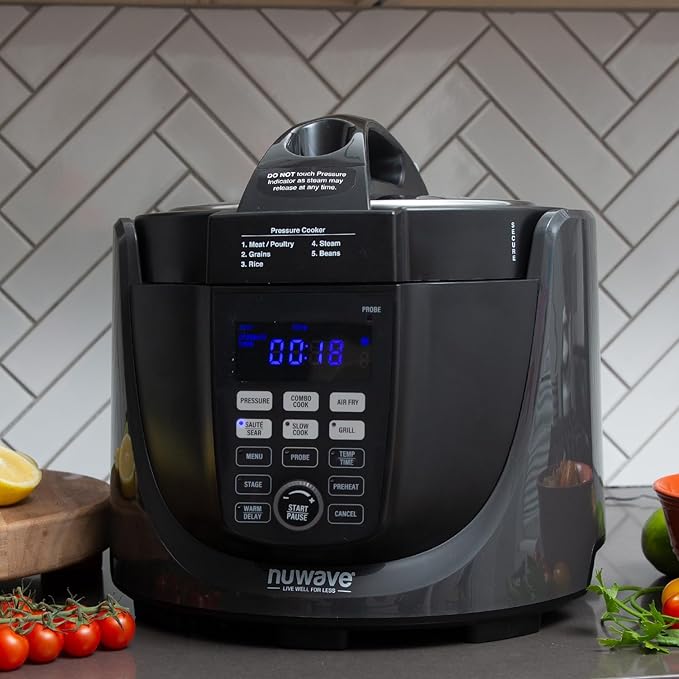 Nuwave Duet Electric Pressure Cooker & Air Fryer Combo (Black)