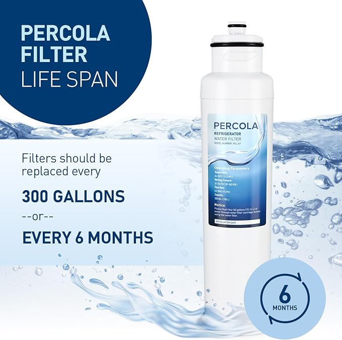 HX2017FR-A Water Filter, Compatible with Hisense® HX2017F-A, HRF266N6CSE1, HRF266N6CSE, HRF209N6CSE, HRF254N6TSE, HRF254N6DSE, HRF210N6CBE, Mora MRF211N6CSE, MRF266N6CSE (3 Pack)