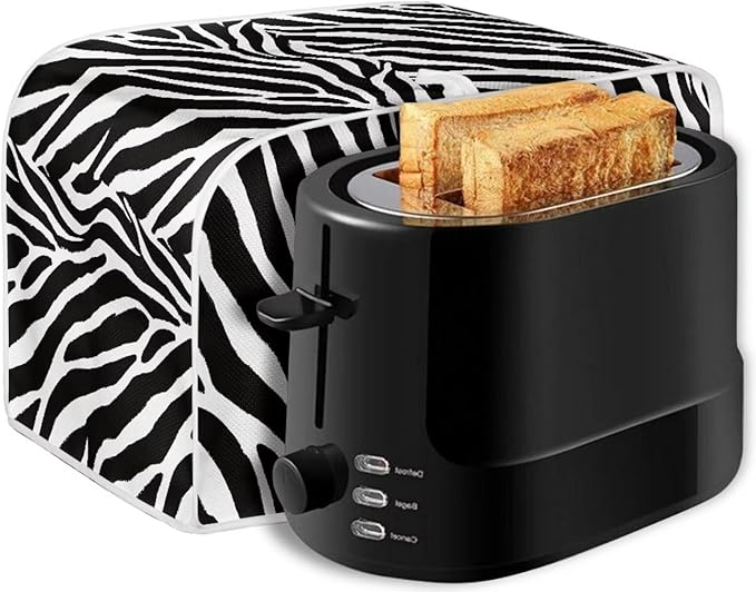 Zebra Stripe Toaster Covers 2 Slice Dust Protection Bread Maker Protectors with Top Handle Kitchen Accessories Appliance Toaster Bread Machine Cover Keep Clean