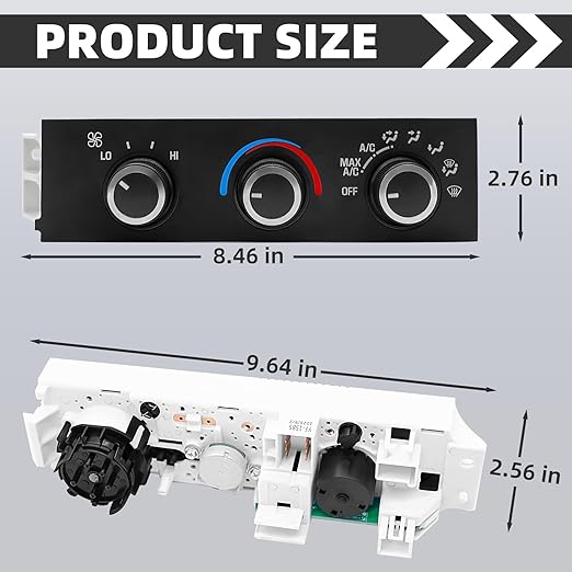 599-217 Front A/C Heater Climate Control Module Panel Switch Compatible with 1996-2020 Chevrolet Express 1500 2500 3500 4500 Astro, Chevy C4500 C5500 C6500,1996-2020 GMC Savana Safari, OE# 15073274