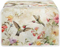 Hummingbird Flower Print 2 Slice Toaster Cover for Home Kitchen Accessories Decor Small Kitchen Appliance Bread Maker Cover