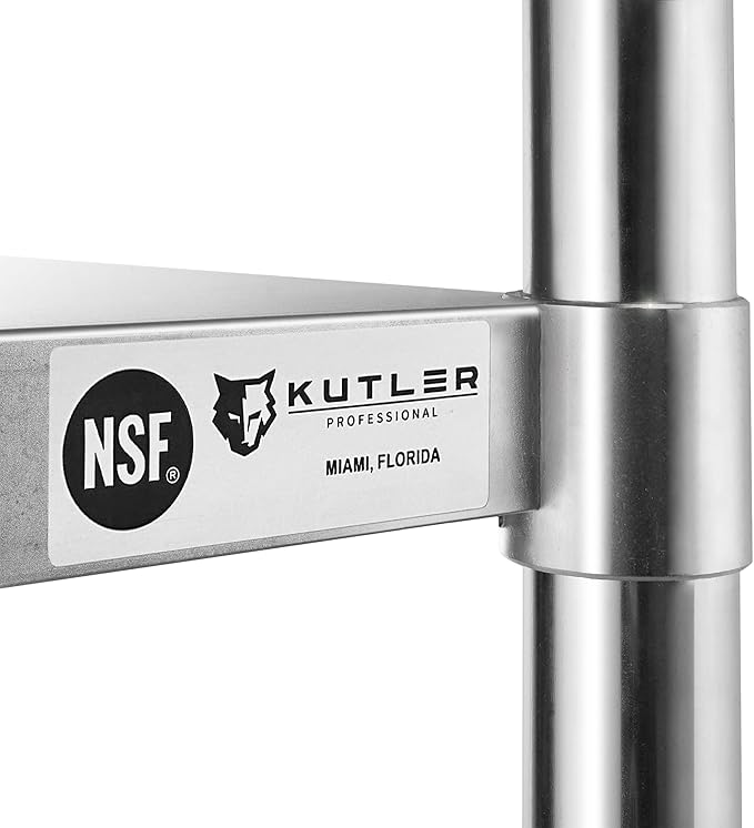 KUTLER Stainless Steel Table 30 x 30 Inches, NSF Heavy Duty Commercial Kitchen Prep and Work Table with Undershelf for Restaurant, Hotel, Home