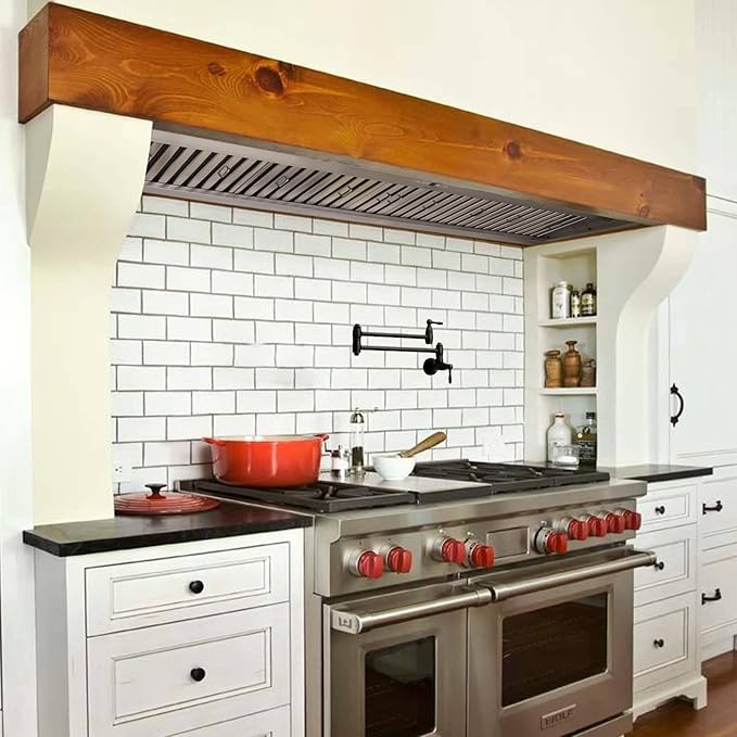 Akicon Range Hood Insert 60 Inch, 1200 CFM Built-in Kitchen Hood with 4 Speeds, Ultra-Quiet Stainless Steel Ducted Vent Hood Insert with Dimmable LED Lights and Dishwasher Safe Filters (Warm White)