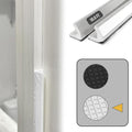 19.6 FT Door Frame Adhesive Weather Stripping Seal Strip PU Foam, PE Cover, Groove Slot Installation for Large Gap, Sound Heat Insulation, Dust Water Moisture Prevention (19.6ft, White，Adhesive)