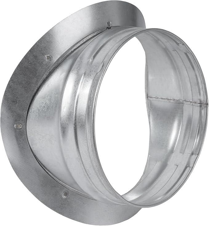 Saddle Take Off – Round 90 Degree Splitter for 8" Inch Duct with 6" Inch Outlet Branch Extension - Galvanized steel Duct Connection Adapter - Collar for Air Intake/Exhaust Duct Work