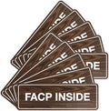 Signs ByLITA Standard FACP Inside Sign | Fire Safety Signage (Walnut) - Large 10 Pack