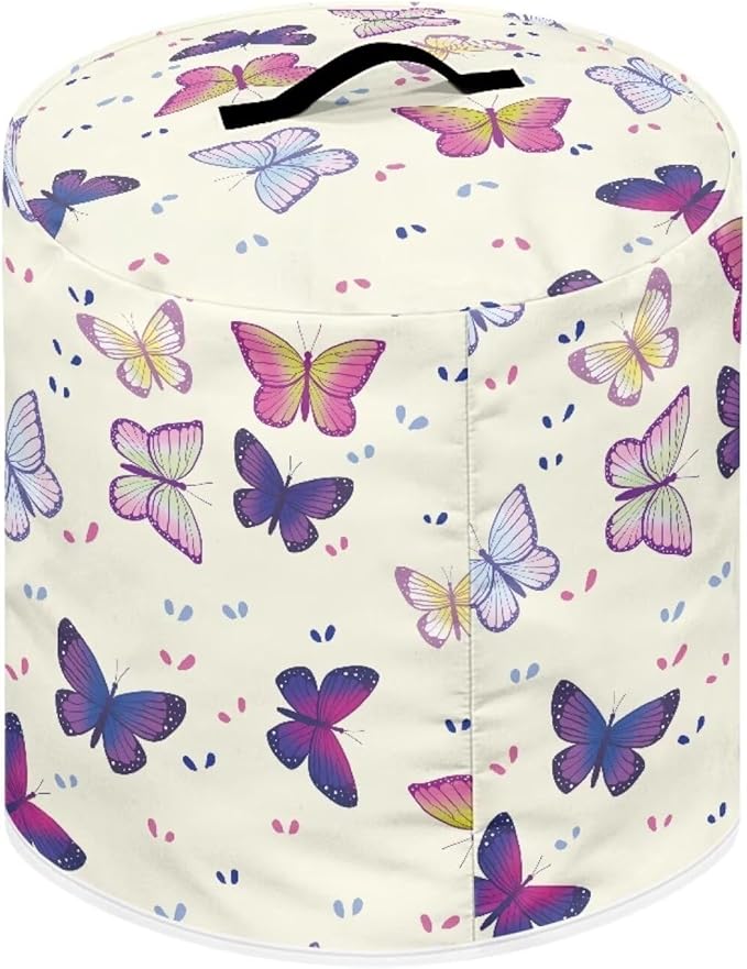 Fashion Butterfly Pressure Cooker Cover Instant Pot Accessories Instant Pot Kitchen Appliance Dust Cover with Pockets for Rice Cooker Air Fryer Slow Cooker Dust Covers for Kitchen Size M