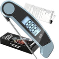 Meat Thermometer Digital Waterproof Instant Read Thermometer for Cooking Food Thermometer with Backlight & ±0.5℃ Precision Cooking Thermometer for Kitchen ℃/℉ Convertible Blue