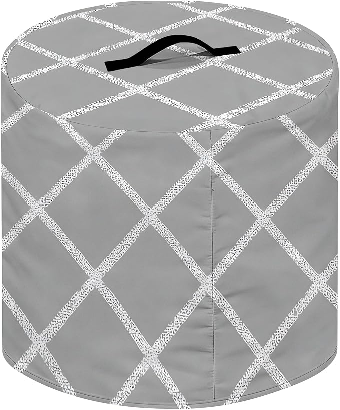Kitchen Appliance Accessories Dust Cover for 3-6-8 Quart Instant Pot, Pressure Cooker, Air Fryer & Crock Pot,Decorative Appliance Cloth Cover with Top Handle & Storage Pockets (Grey, 8 Quart)